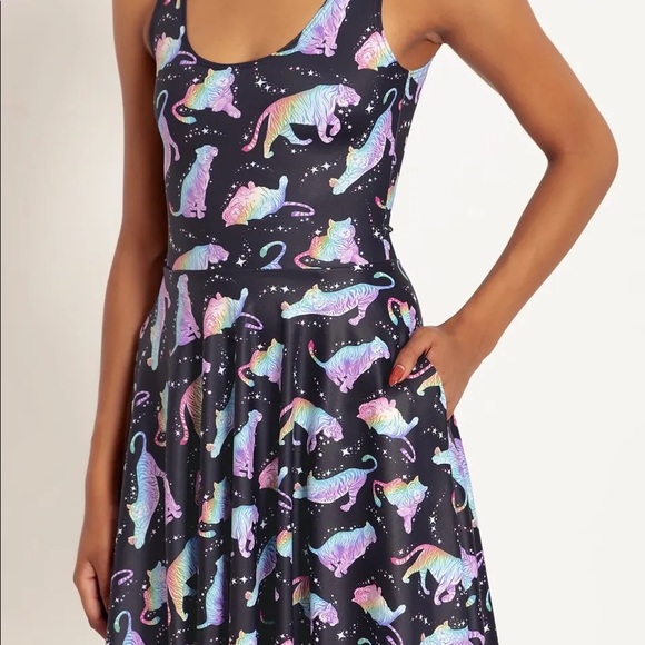 Blackmilk “Rainbow Tiger Scoop Skater Dress” Size Medium M NWT - Picture 8 of 12